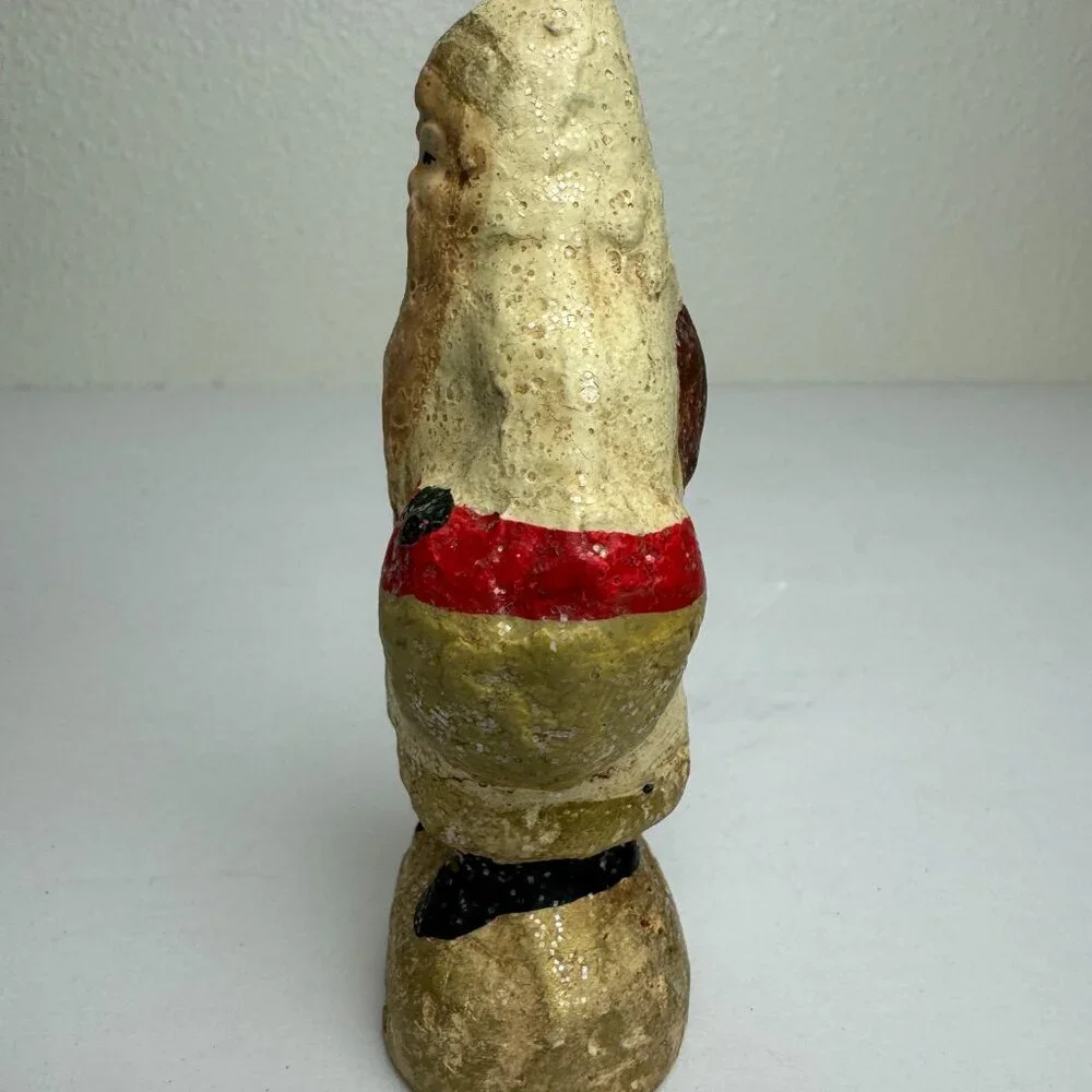 Teena Flanner Santa Ornament With Apple Basket Primitive Midwest of Cannon Falls